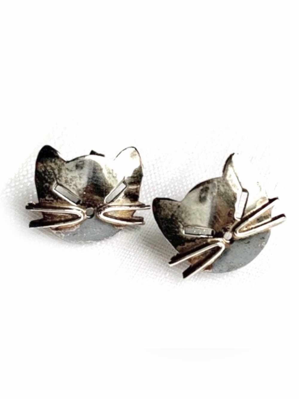 Vintage Sterling Cat earrings